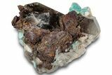 Hematite Pseudomorph after Siderite on Smoky Quartz - Colorado #259952-1
